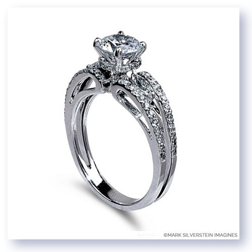 Mark Silverstein Imagines 18K White Gold Split Shank Open Wave and